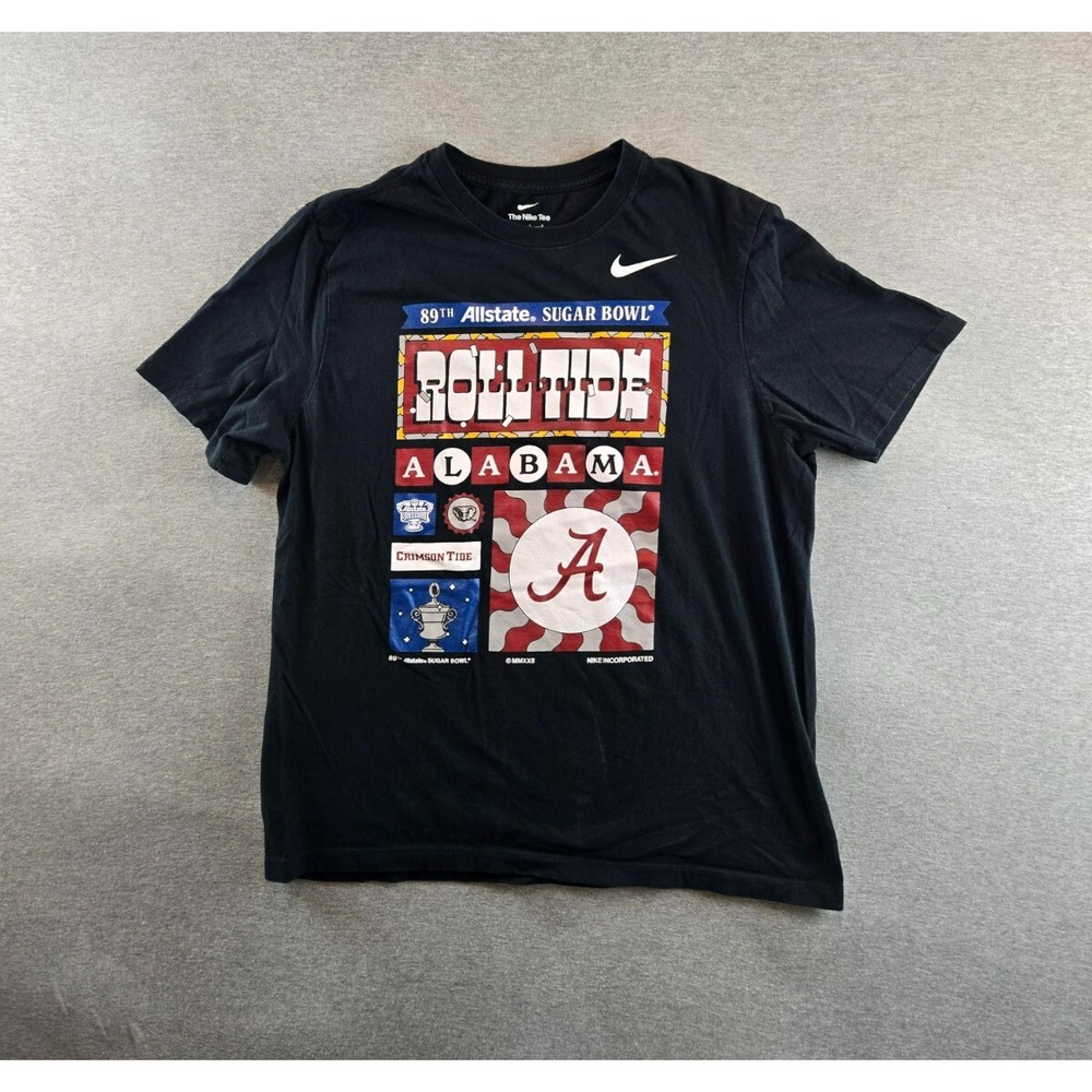 Nike Alabama 89th Sugar Bowl 2022‎ T Shirt Mens Large Roll Tide Swoosh Football